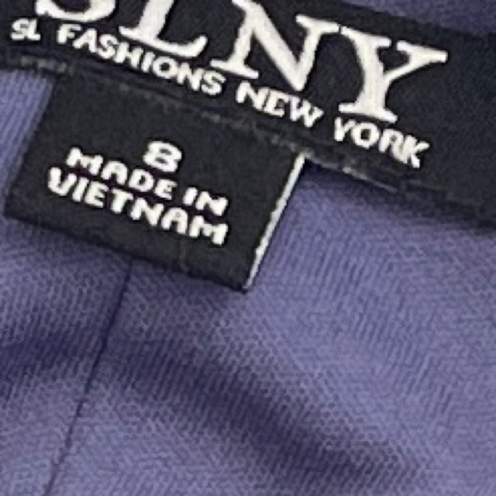 SLNY fashions New York cocktail dress size 8 chiffon a line tiered embellished - Picture 6 of 6